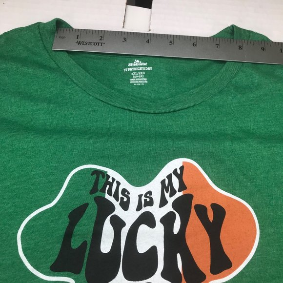 Celebrate St Patrick's Day Men's Size 2XL This Is My Lucky T-Shirt Short Sleeve - Picture 9 of 14